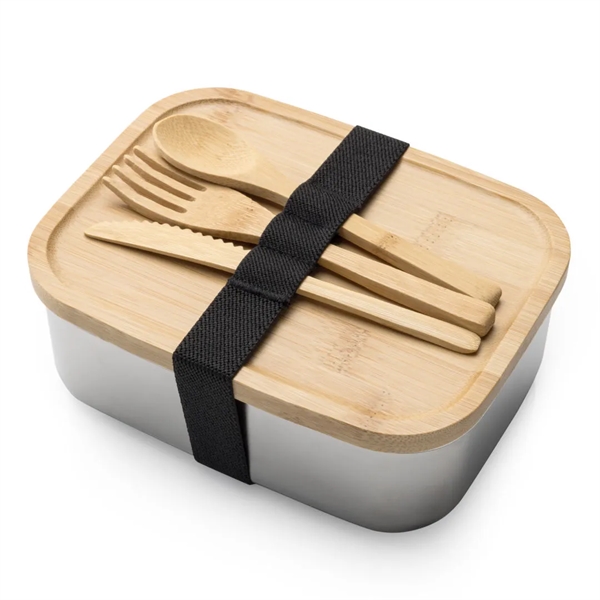 Chapman 4pc To Go Box w/Bamboo Lid & Utensils - Chapman 4pc To Go Box w/Bamboo Lid & Utensils - Image 1 of 1