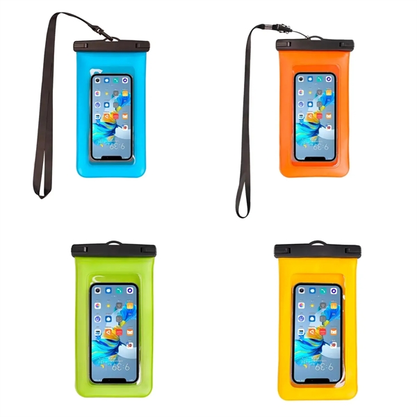 IPX8 Waterproof Floating Large Phone Pouch with Lanyard - IPX8 Waterproof Floating Large Phone Pouch with Lanyard - Image 1 of 1