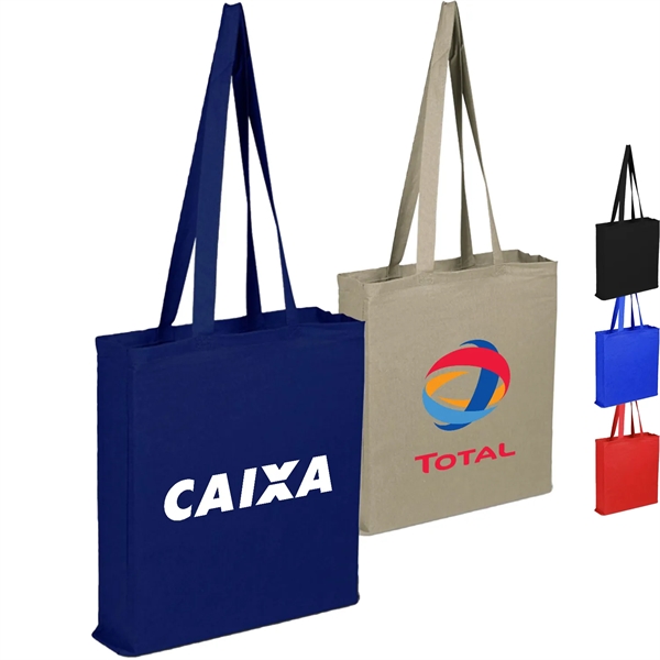 100% Cotton Canvas Sheeting Tote Bag W/ All Side Gusset