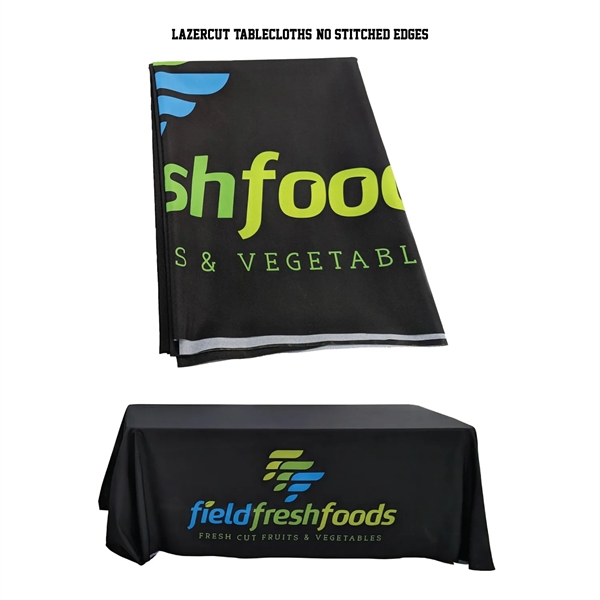 8' LazerCut 3-Sided Premium Sublimated Tablecloth - 8' LazerCut 3-Sided Premium Sublimated Tablecloth - Image 4 of 8