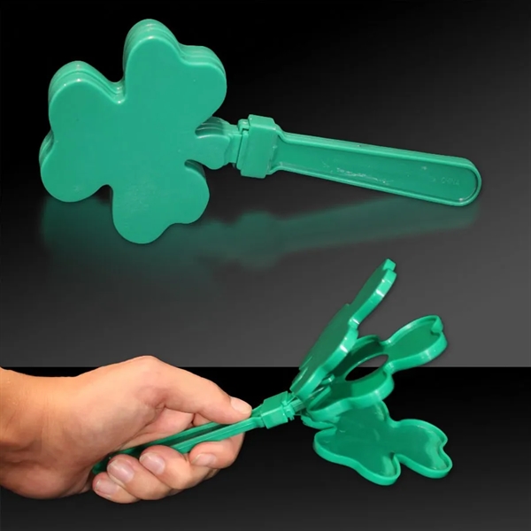7 1/2" Shamrock Hand Clapper - 7 1/2" Shamrock Hand Clapper - Image 1 of 1