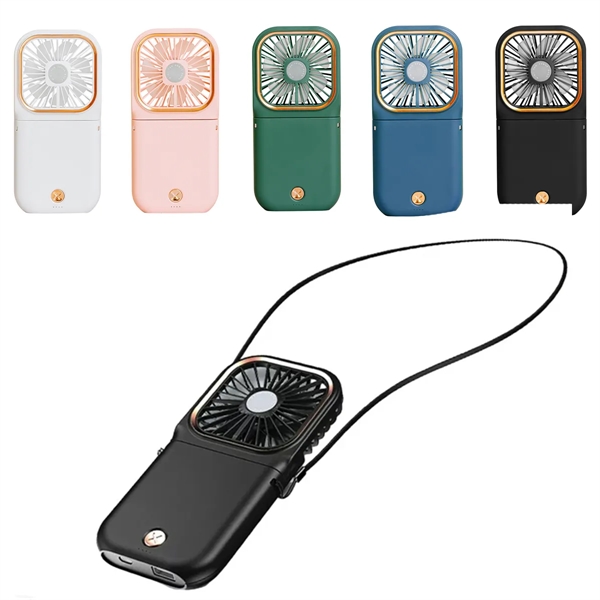 Mini Portable Handheld Rechargeable Hands Free Necklace Fan - Mini Portable Handheld Rechargeable Hands Free Necklace Fan - Image 1 of 2