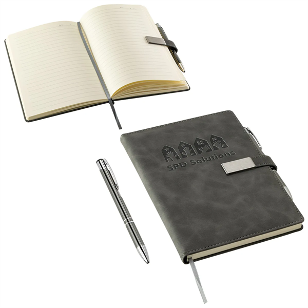 Thesis Hardcover Journal with Magnetic Closure & Pen - Thesis Hardcover Journal with Magnetic Closure & Pen - Image 3 of 5
