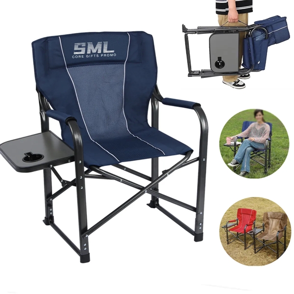 Portable Foldable Directors Chair with Side Table - Portable Foldable Directors Chair with Side Table - Image 0 of 2
