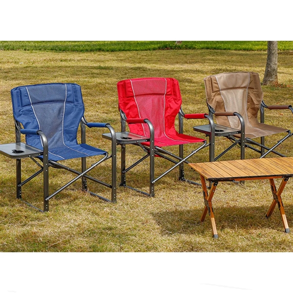 Portable Foldable Directors Chair with Side Table - Portable Foldable Directors Chair with Side Table - Image 2 of 2