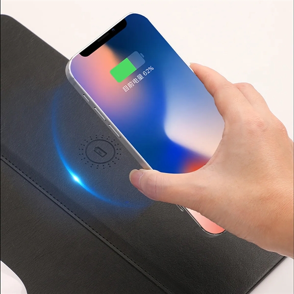 Large Mouse Pad with 15w Fast Wireless Charger - Large Mouse Pad with 15w Fast Wireless Charger - Image 1 of 6