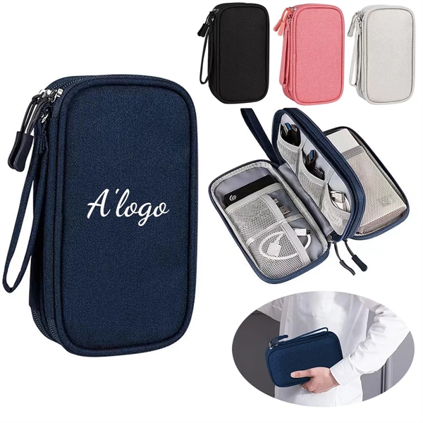 Portable Waterproof Travel Cable Organizer Pouch - Portable Waterproof Travel Cable Organizer Pouch - Image 0 of 5