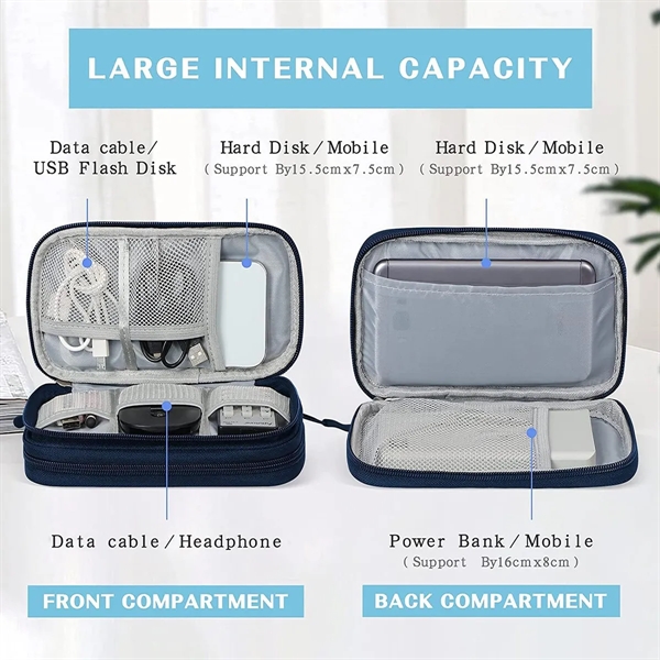 Portable Waterproof Travel Cable Organizer Pouch - Portable Waterproof Travel Cable Organizer Pouch - Image 2 of 5