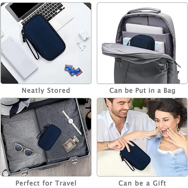 Portable Waterproof Travel Cable Organizer Pouch - Portable Waterproof Travel Cable Organizer Pouch - Image 5 of 5