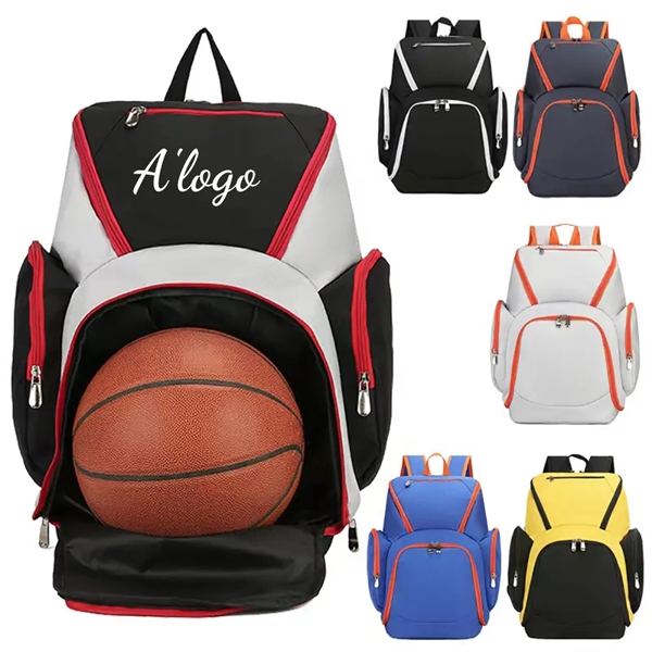 Large Capacity Sports Backpack with Separate Ball Holder - Large Capacity Sports Backpack with Separate Ball Holder - Image 0 of 4