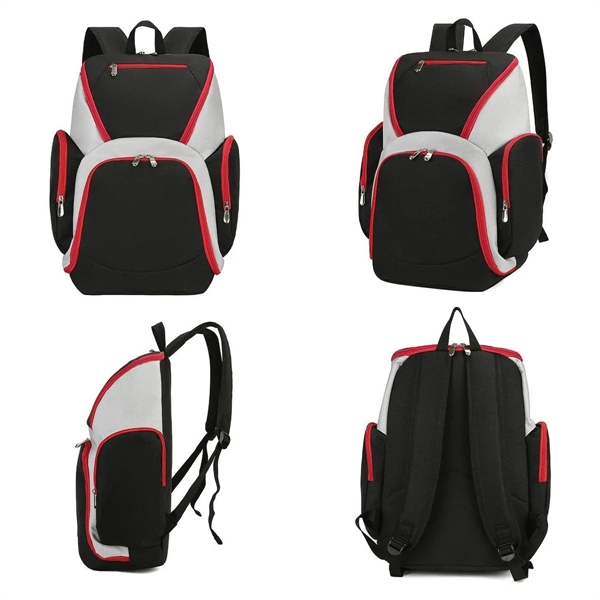 Large Capacity Sports Backpack with Separate Ball Holder - Large Capacity Sports Backpack with Separate Ball Holder - Image 3 of 4