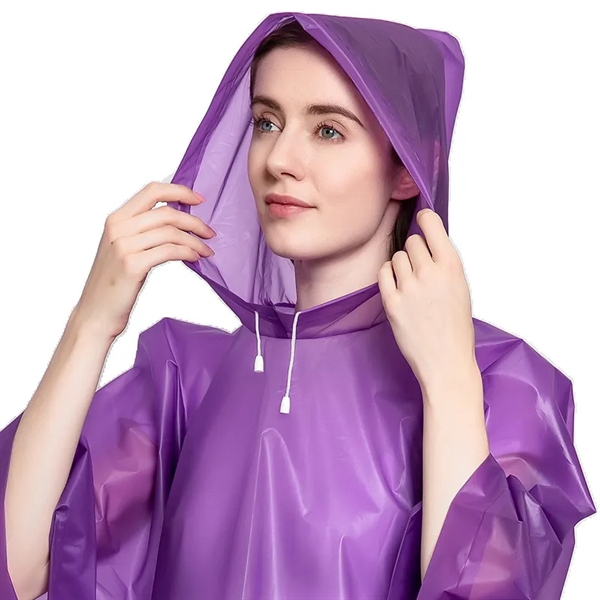Rain Ponchos with Hood for Adults - Rain Ponchos with Hood for Adults - Image 3 of 3