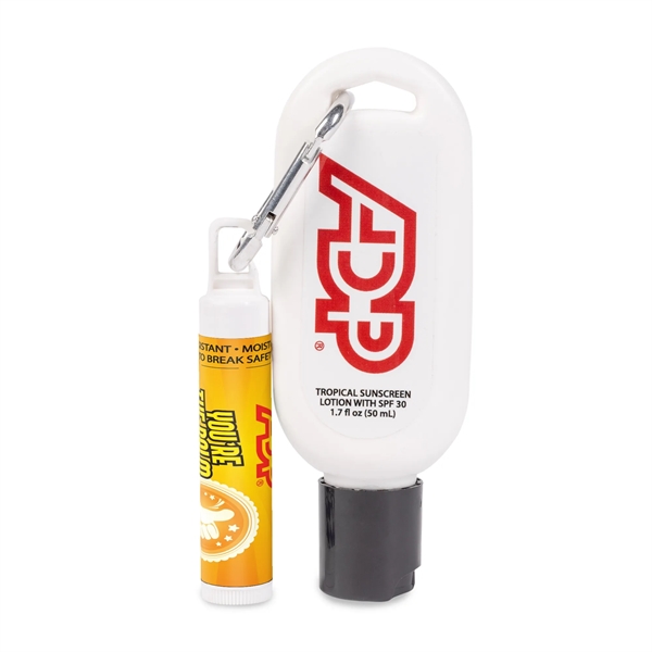 Sunscreen and Lip Balm Combo on Carabiner - Sunscreen and Lip Balm Combo on Carabiner - Image 0 of 0