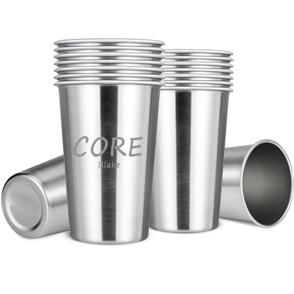 12oz Stainless Steel Cups Pint Tumblers - 12oz Stainless Steel Cups Pint Tumblers - Image 0 of 2