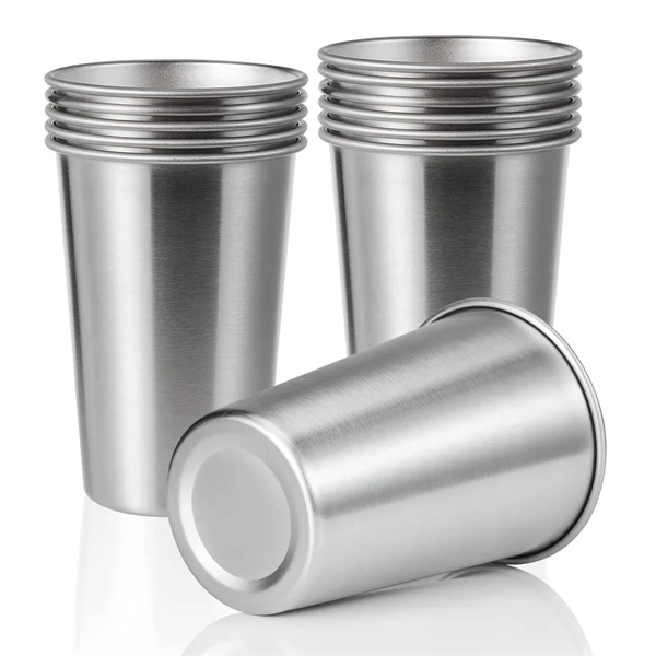 12oz Stainless Steel Cups Pint Tumblers - 12oz Stainless Steel Cups Pint Tumblers - Image 1 of 2