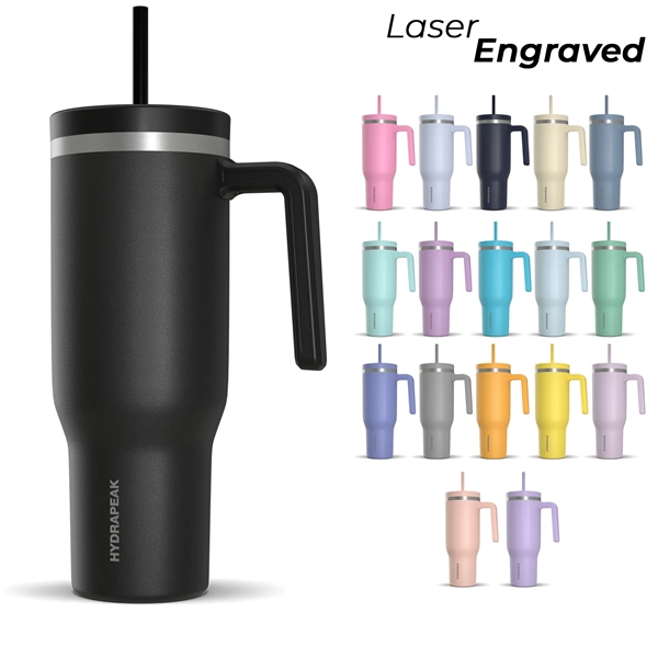 HYDRAPEAK 40oz Voyager Tumbler with Handle and Straw Lid - HYDRAPEAK 40oz Voyager Tumbler with Handle and Straw Lid - Image 0 of 18