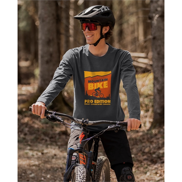 Unisex garment dyed long sleeve t-shirt - Unisex garment dyed long sleeve t-shirt - Image 8 of 8