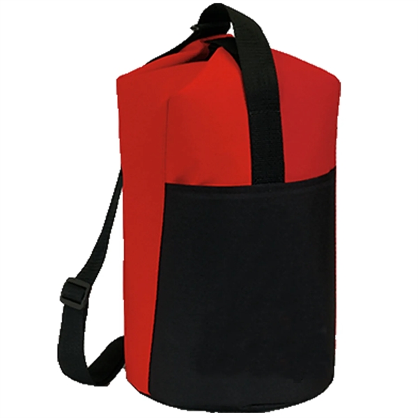 Premium Insulated 12 Pack Sling Cooler Bag w/ Front Pocket - Premium Insulated 12 Pack Sling Cooler Bag w/ Front Pocket - Image 3 of 4