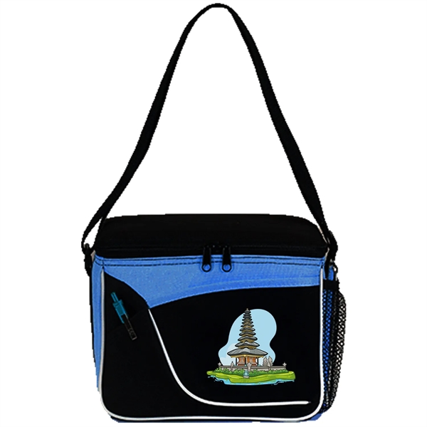 600D Insulated 6 Pack Cooler Bag w/ Front Pocket 9"x 7"x 6" - 600D Insulated 6 Pack Cooler Bag w/ Front Pocket 9"x 7"x 6" - Image 1 of 6
