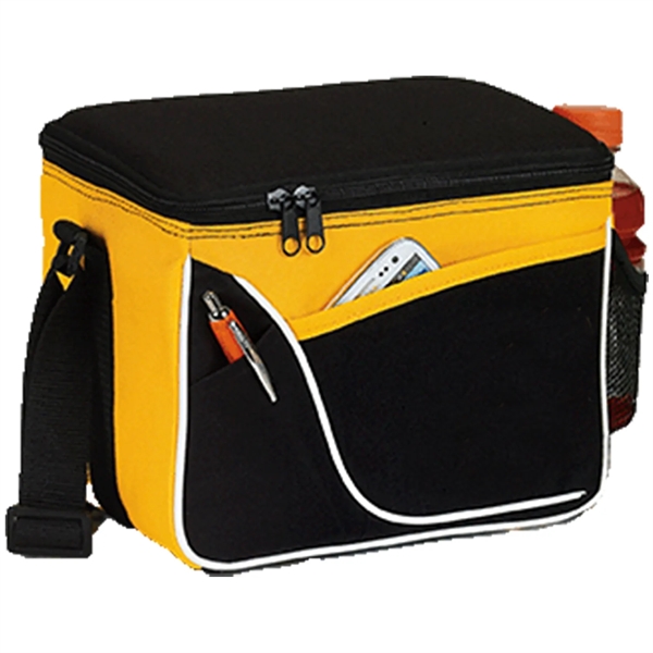 600D Insulated 6 Pack Cooler Bag w/ Front Pocket 9"x 7"x 6" - 600D Insulated 6 Pack Cooler Bag w/ Front Pocket 9"x 7"x 6" - Image 3 of 6