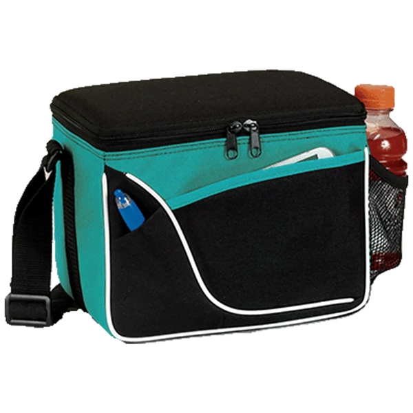 600D Insulated 6 Pack Cooler Bag w/ Front Pocket 9"x 7"x 6" - 600D Insulated 6 Pack Cooler Bag w/ Front Pocket 9"x 7"x 6" - Image 5 of 6