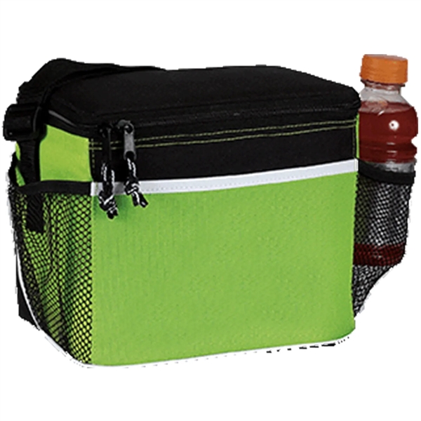600D Insulated 6 Pack Cooler Bag w/ Front Pocket 8.5"x7"x 6" - 600D Insulated 6 Pack Cooler Bag w/ Front Pocket 8.5"x7"x 6" - Image 3 of 6