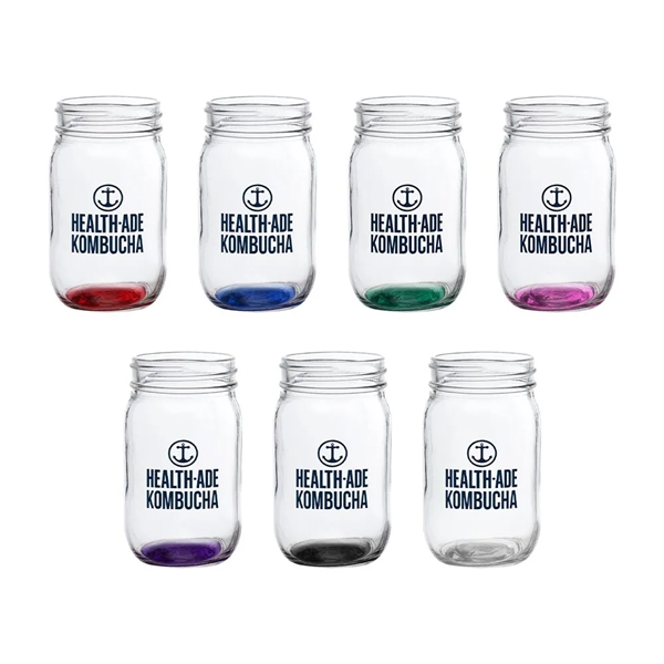 Pickled 16 oz Mason Jar Drinking Glass - Pickled 16 oz Mason Jar Drinking Glass - Image 0 of 6