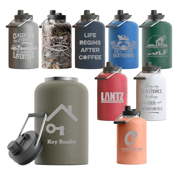 RTIC Ringed Stainless Steel One Gallon Jug - RTIC Ringed Stainless Steel One Gallon Jug - Image 0 of 21