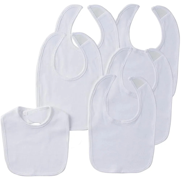 6-Pack White Dribbler Bibs - 6-Pack White Dribbler Bibs - Image 0 of 0