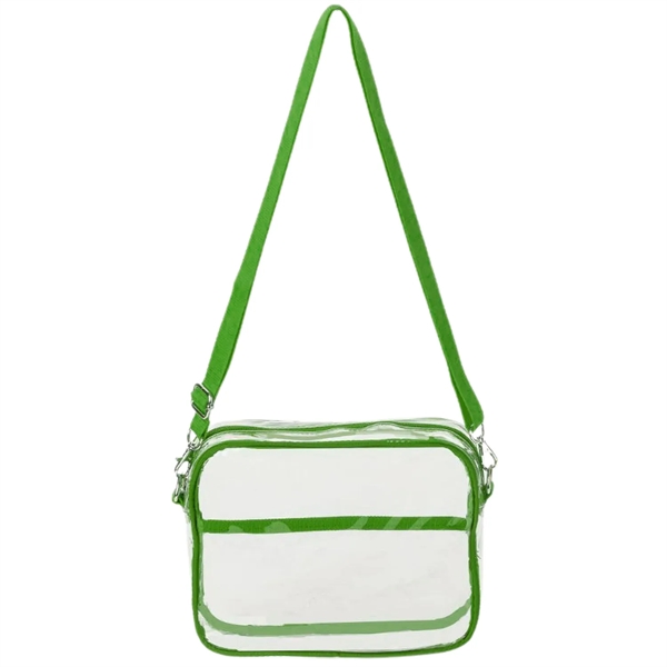 Clear Purse PVC Transparent Crossbody Shoulder Stadium Bag - Clear Purse PVC Transparent Crossbody Shoulder Stadium Bag - Image 11 of 13