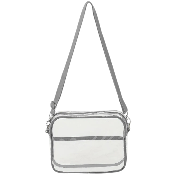 Clear Purse PVC Transparent Crossbody Shoulder Stadium Bag - Clear Purse PVC Transparent Crossbody Shoulder Stadium Bag - Image 12 of 13