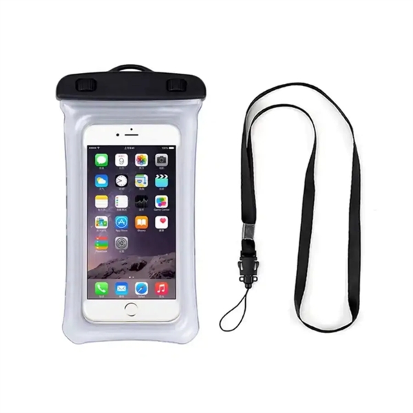 IPX8 Waterproof Floating Mobile Phone PVC Pouch with Lanyard - IPX8 Waterproof Floating Mobile Phone PVC Pouch with Lanyard - Image 0 of 12