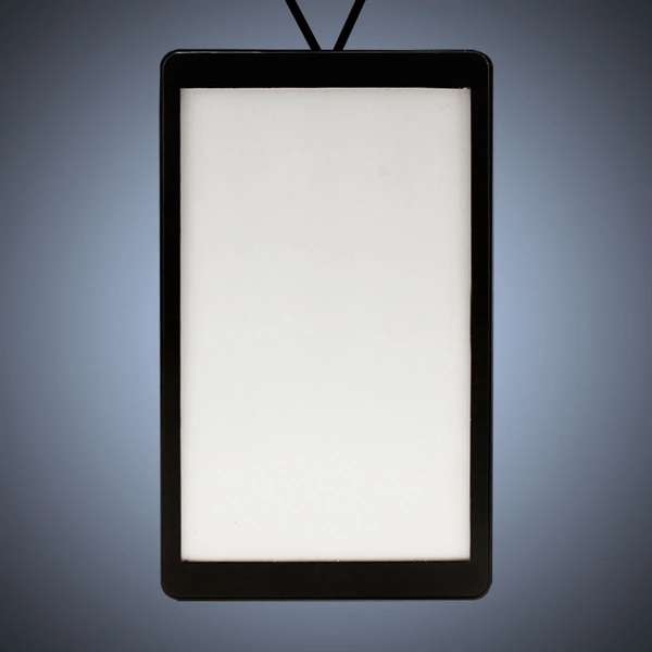 Rectangle Backlit LED Badge Necklace - Rectangle Backlit LED Badge Necklace - Image 2 of 3