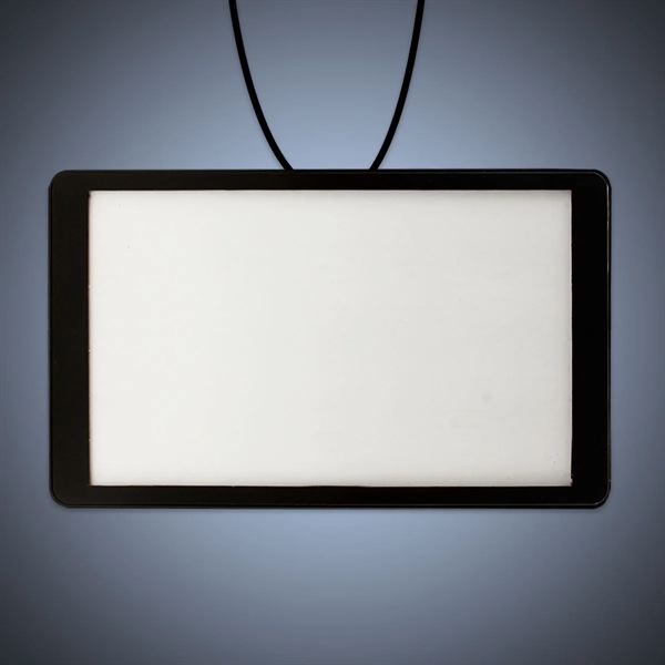 Rectangle Backlit LED Badge Necklace - Rectangle Backlit LED Badge Necklace - Image 3 of 3