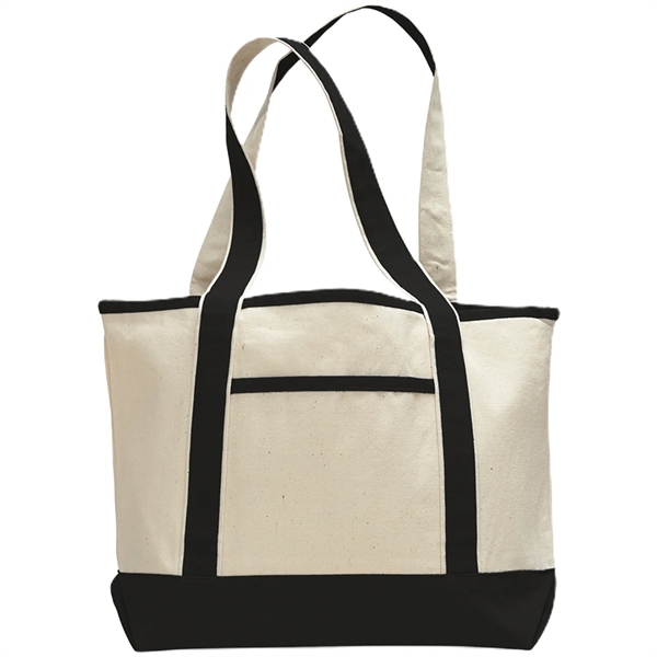 12 Oz. Small Cotton Canvas Deluxe Shopping Tote Bag - 12 Oz. Small Cotton Canvas Deluxe Shopping Tote Bag - Image 6 of 12
