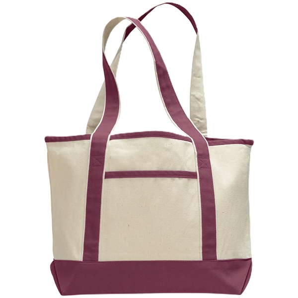 12 Oz. Small Cotton Canvas Deluxe Shopping Tote Bag - 12 Oz. Small Cotton Canvas Deluxe Shopping Tote Bag - Image 8 of 12