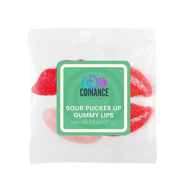 Taster Packet Sour Pucker Up Gummy Lips - Taster Packet Sour Pucker Up Gummy Lips - Image 1 of 2