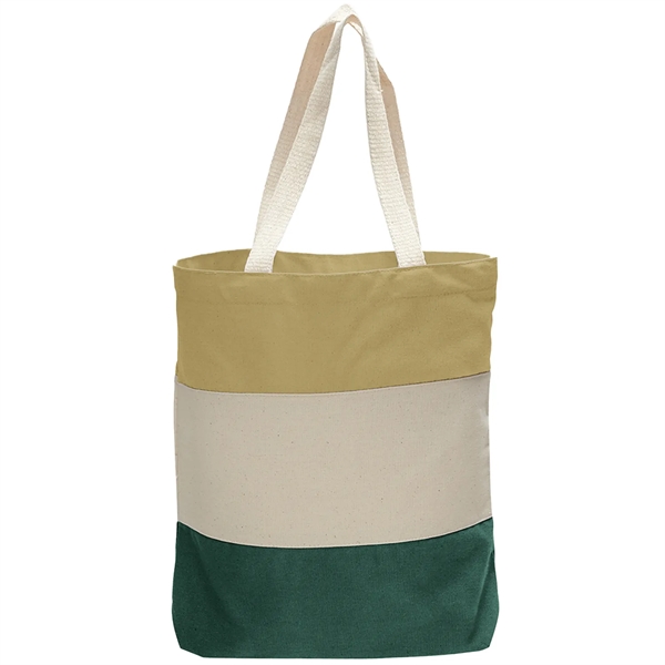12 Oz. Canvas Tri-Color Promotional Tote Bag - 12 Oz. Canvas Tri-Color Promotional Tote Bag - Image 4 of 8