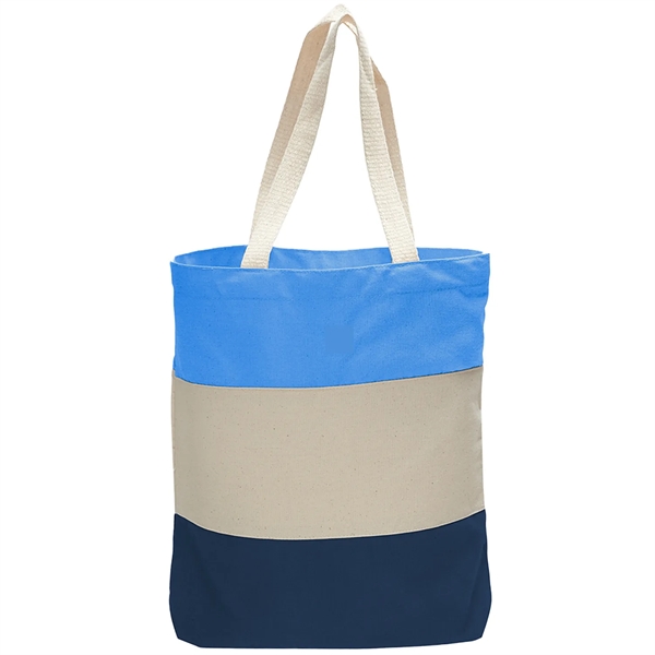 12 Oz. Canvas Tri-Color Promotional Tote Bag - 12 Oz. Canvas Tri-Color Promotional Tote Bag - Image 7 of 8