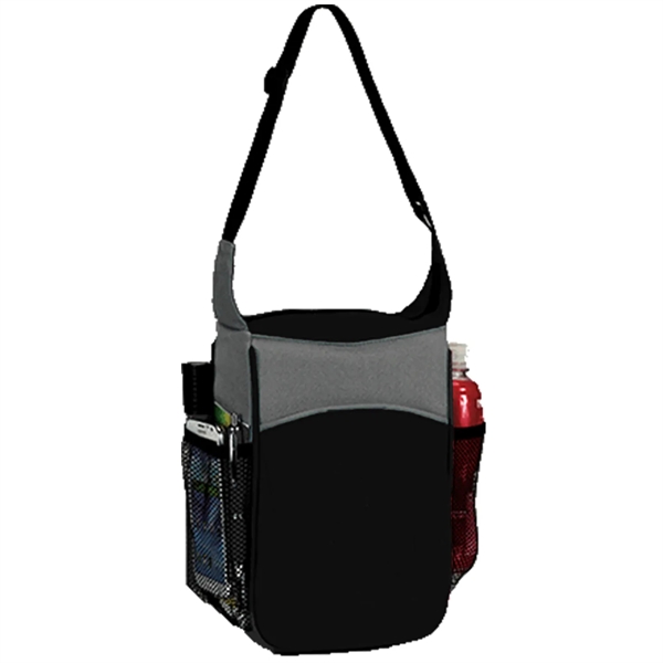 Two-Tone Insulated Lunch Cooler Bag w/ Pockets (7"x10.5"x5") - Two-Tone Insulated Lunch Cooler Bag w/ Pockets (7"x10.5"x5") - Image 4 of 4