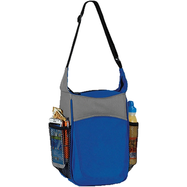 Two-Tone Insulated Lunch Cooler Bag w/ Pockets (7"x10.5"x5") - Two-Tone Insulated Lunch Cooler Bag w/ Pockets (7"x10.5"x5") - Image 1 of 4