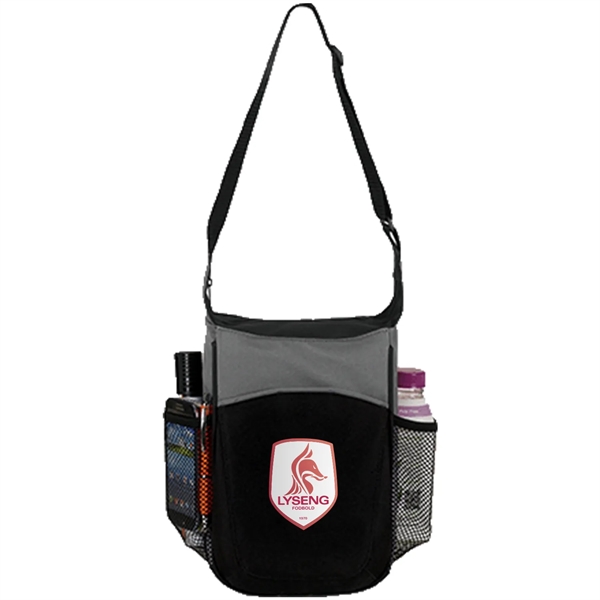 Two-Tone Insulated Lunch Cooler Bag w/ Pockets (7"x10.5"x5") - Two-Tone Insulated Lunch Cooler Bag w/ Pockets (7"x10.5"x5") - Image 2 of 4