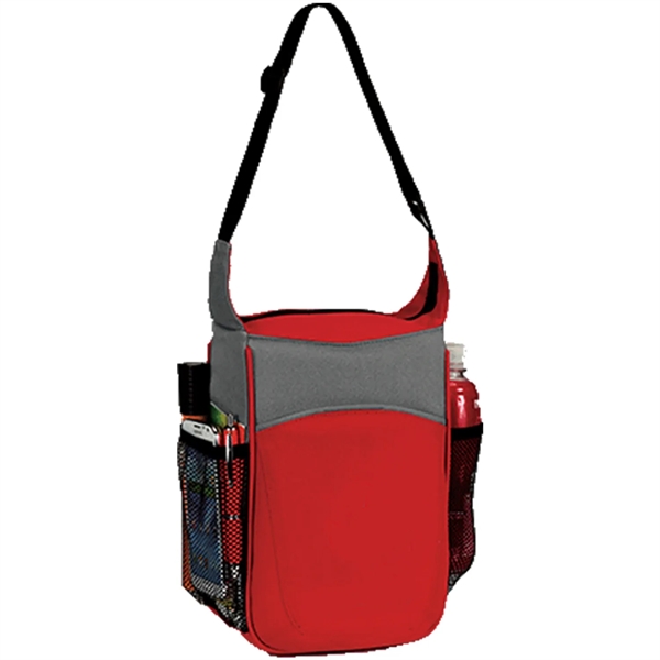 Two-Tone Insulated Lunch Cooler Bag w/ Pockets (7"x10.5"x5") - Two-Tone Insulated Lunch Cooler Bag w/ Pockets (7"x10.5"x5") - Image 3 of 4