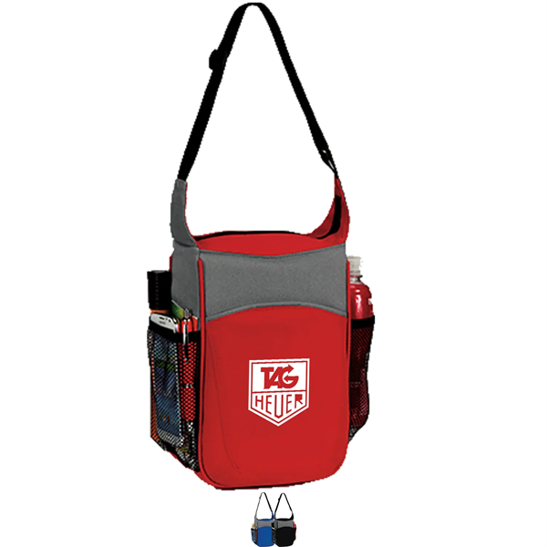 Two-Tone Insulated Lunch Cooler Bag w/ Pockets (7"x10.5"x5") - Two-Tone Insulated Lunch Cooler Bag w/ Pockets (7"x10.5"x5") - Image 0 of 4