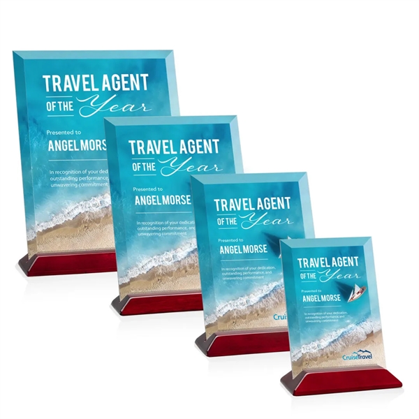 Embassy VividPrint™ Award - Starfire/Rosewood (Vert)