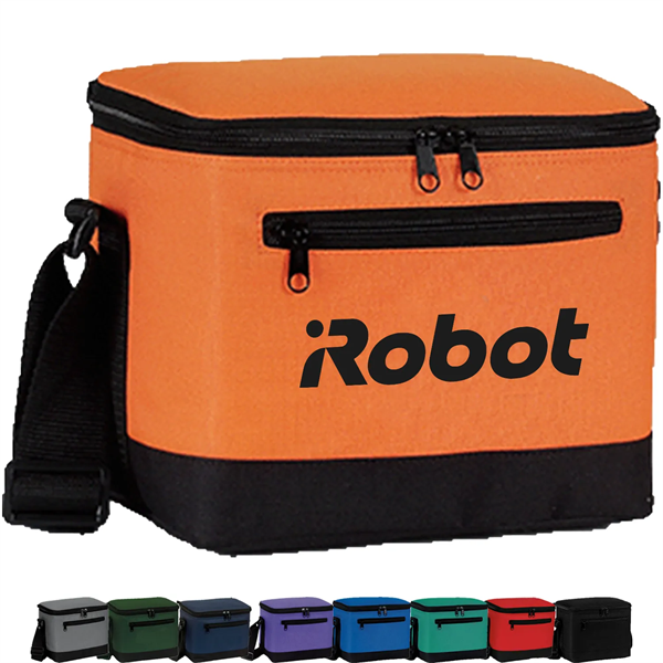 Premium Insulated 6 Pack Cooler Bag w/ Pockets 9"x 6.5"x 6" - Premium Insulated 6 Pack Cooler Bag w/ Pockets 9"x 6.5"x 6" - Image 0 of 10
