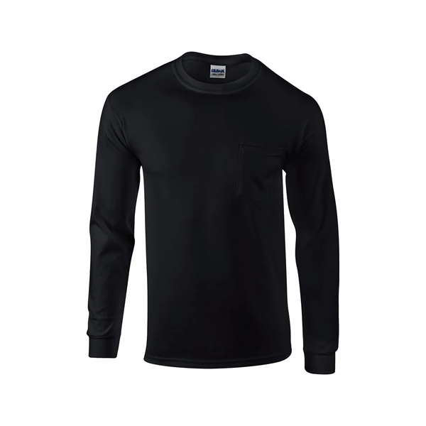 Gildan Adult Ultra Cotton® Long-Sleeve Pocket T-Shirt - Gildan Adult Ultra Cotton® Long-Sleeve Pocket T-Shirt - Image 33 of 48