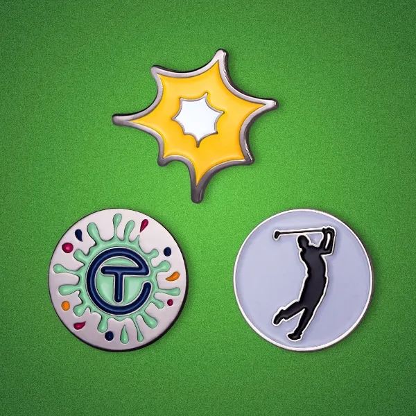 Economy Soft Enamel Golf Ball Marker 1.0"-1.5"