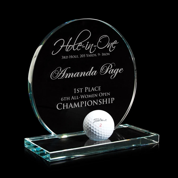 Jade Hole-In-One Premium Glass Golf Award - Jade Hole-In-One Premium Glass Golf Award - Image 0 of 0