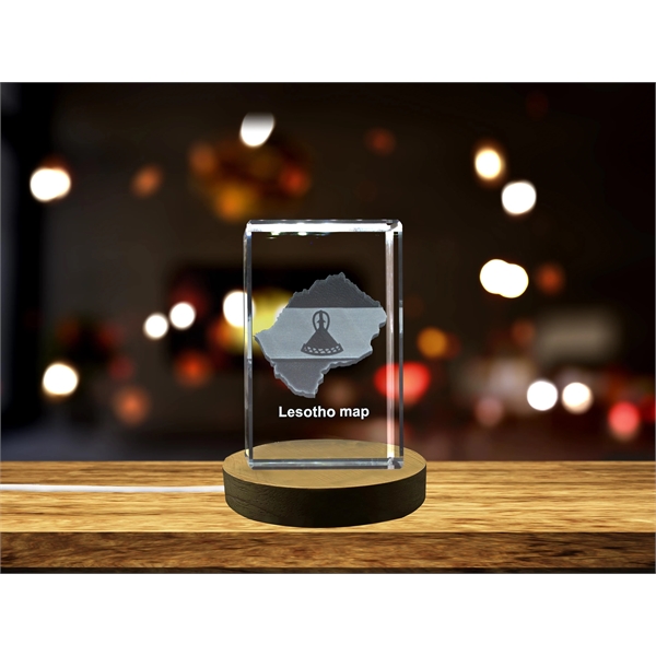 Lesotho 3D Engraved Crystal Keepsake - Lesotho 3D Engraved Crystal Keepsake - Image 0 of 0